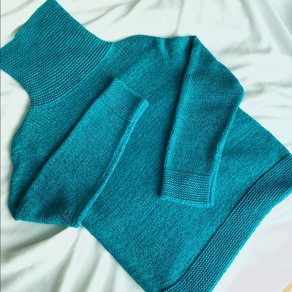 Sigrid Olsen Signature Crochet Turtleneck Sweater